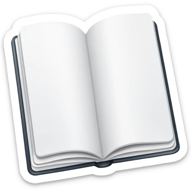 emoji of open magazine with nothing inside sticker