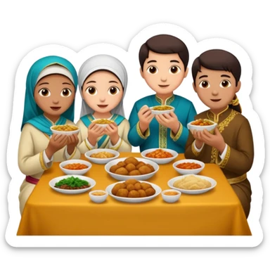 Job job job sahur and tung tung tung sahur sticker