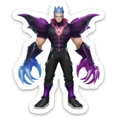 Edgy cool badass handsome Darkrai-Umbreon-Giratina-Fakémon-hybrid-fusion-creature  sticker