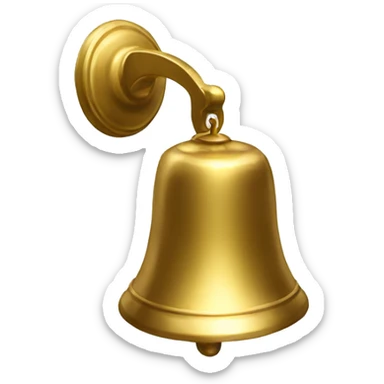 gold bell sticker