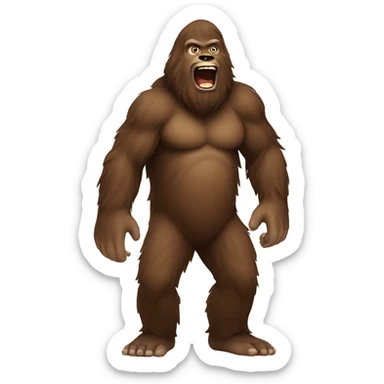 Mountain Bigfoot waving  sticker
