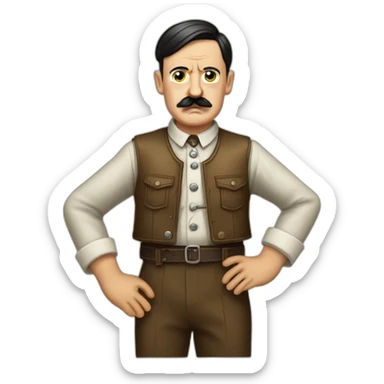 Adolf Hitler in Oktoberfest Clothes sticker