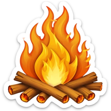 simple bonfire  sticker