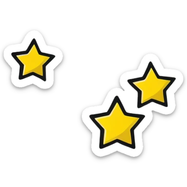 yellow stars twinkling sticker