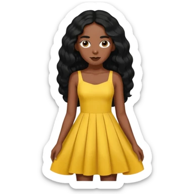 Solange with long hair sticker