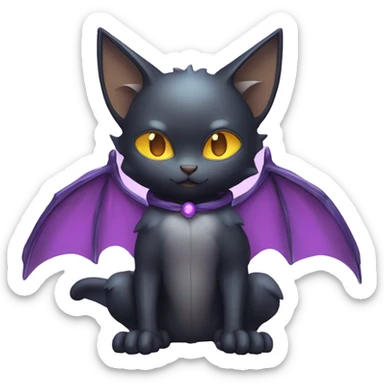 Shiny -Dark-type-Psychic-type-Fakémon-Bat-Cat full body sticker