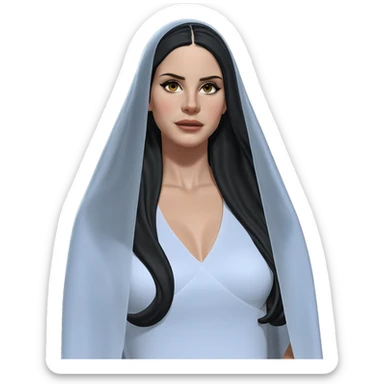 elegant girl in a veil sticker