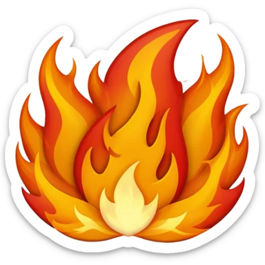 pasión celestial, con fuego y con mucho poder sticker