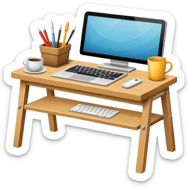 mesa de trabajo en equipo sticker