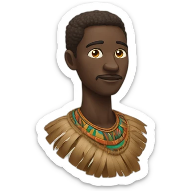 Un homme d’une tribu africaine sticker