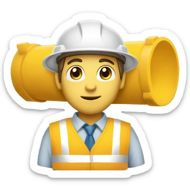 A braver man, white skin, with a construction hat yellow sticker