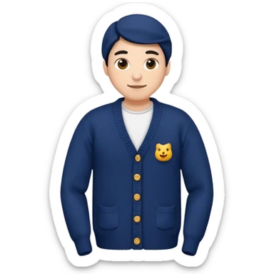 navy cardigan sticker