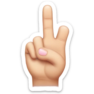 hand with 3 fingers up(thumb, index and pinky) and 2 fingers down(middle, ring) sticker