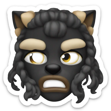 Black pantera sticker