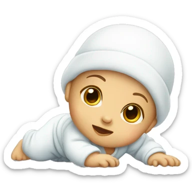 baby crawling sticker