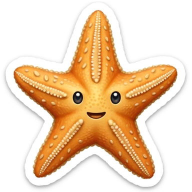 Beige starfish sticker