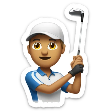 Golfista discapacitado de un brazo  sticker