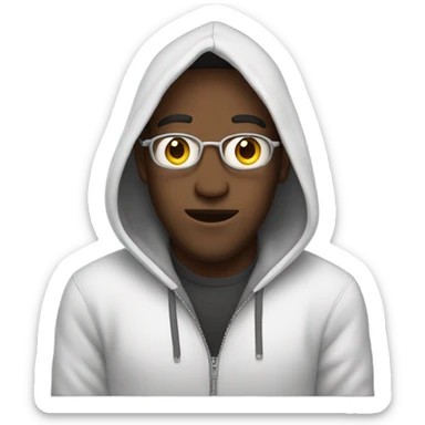 Guy with hoodie driving sticker