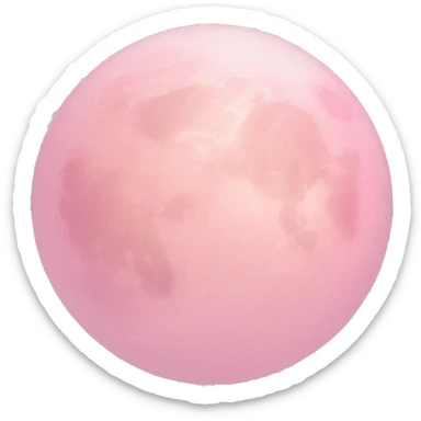 Light pink pink moon sticker