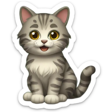 forest cat sticker