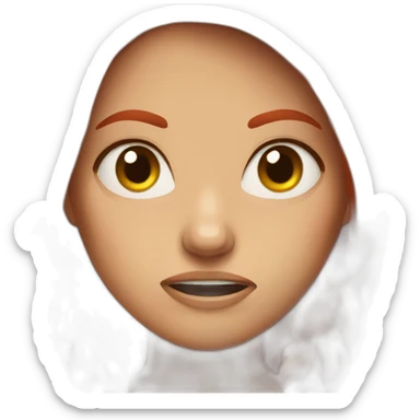 Angry red hair girl sticker