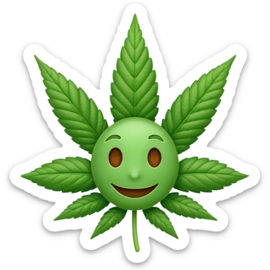 emoji de marihuana sticker