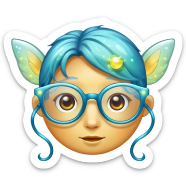 glasses with fae, sticker