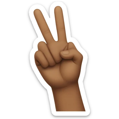 hand doing peace sign thumb out sticker