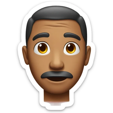 emoji raising one eyebrow nervously sticker