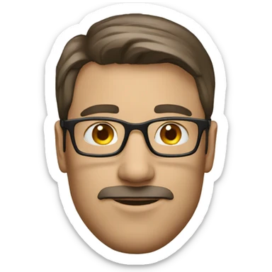 A man wearing vision pro sticker