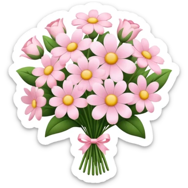 pale pink flower bouquet  sticker