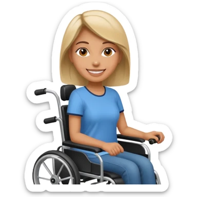 woman in motorized wheelchair sticker