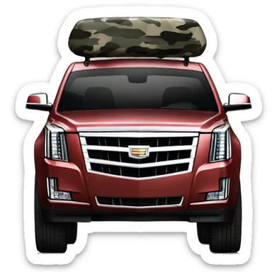  camouflage style red white and black, Cadillac Escalade sticker