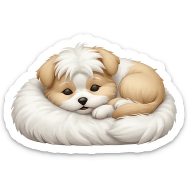 maltese sleeping sticker