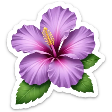 single lilac hibiscus blossom facing left in png form  sticker