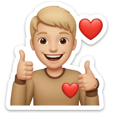 Add these three emojis = 😂+ ❤️ + 👍 sticker