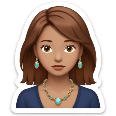 woman surprisingly sensitive and loyal. Still chaotic, but you see how deeply they care under that bold exterior. brown hair sticker