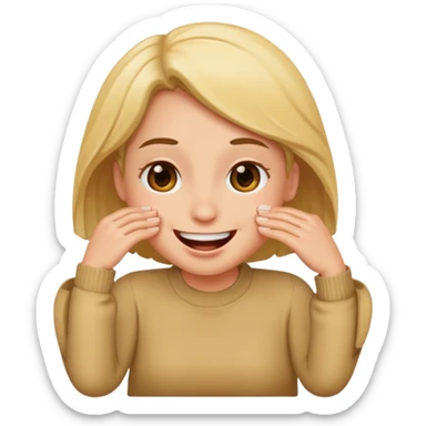 Laughing emoji with eye rolling  sticker