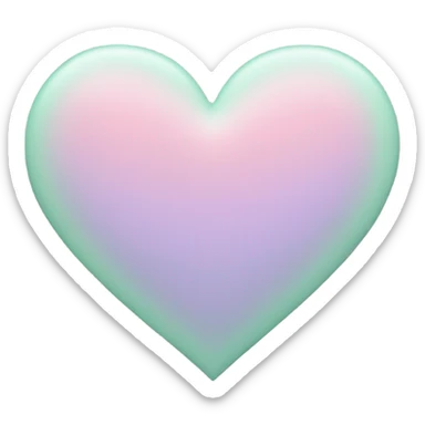 Pastel heart sticker