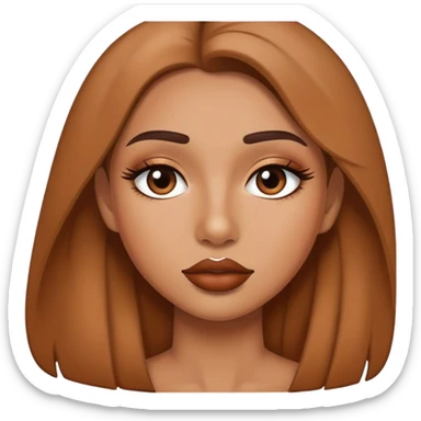 brown lip liner sticker