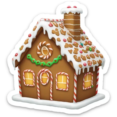 Cute Christmas gingerbread house  sticker