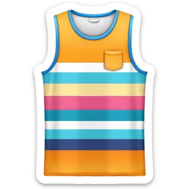 colorful patterned sleeveless t-shirt sticker