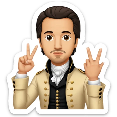 lin manuel miranda as alexander hamilton sticking up the middle finger🖕🏽🖕🏽🖕🏽🖕🏽 sticker