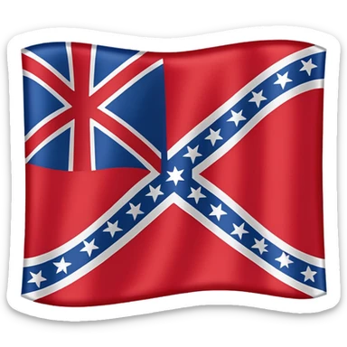 Confederate flag sticker