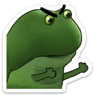 A man trying to escape a mob sticker