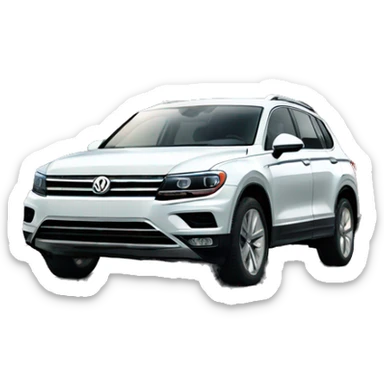 volkswagen tiguan in mountains sticker