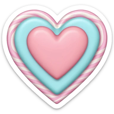 pastel heart with a pastel candy motif sticker