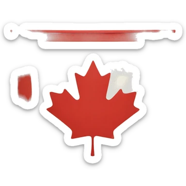 rectangular canadian flag sticker
