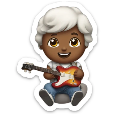 rocking baby sticker