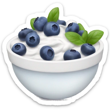 Bowl of Greek yogurt and blueberries sticker